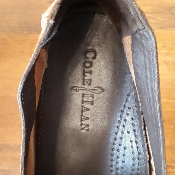 Cole Haan Mens 11.5 Tan Brown Leather Loafers - Picture 5 of 8